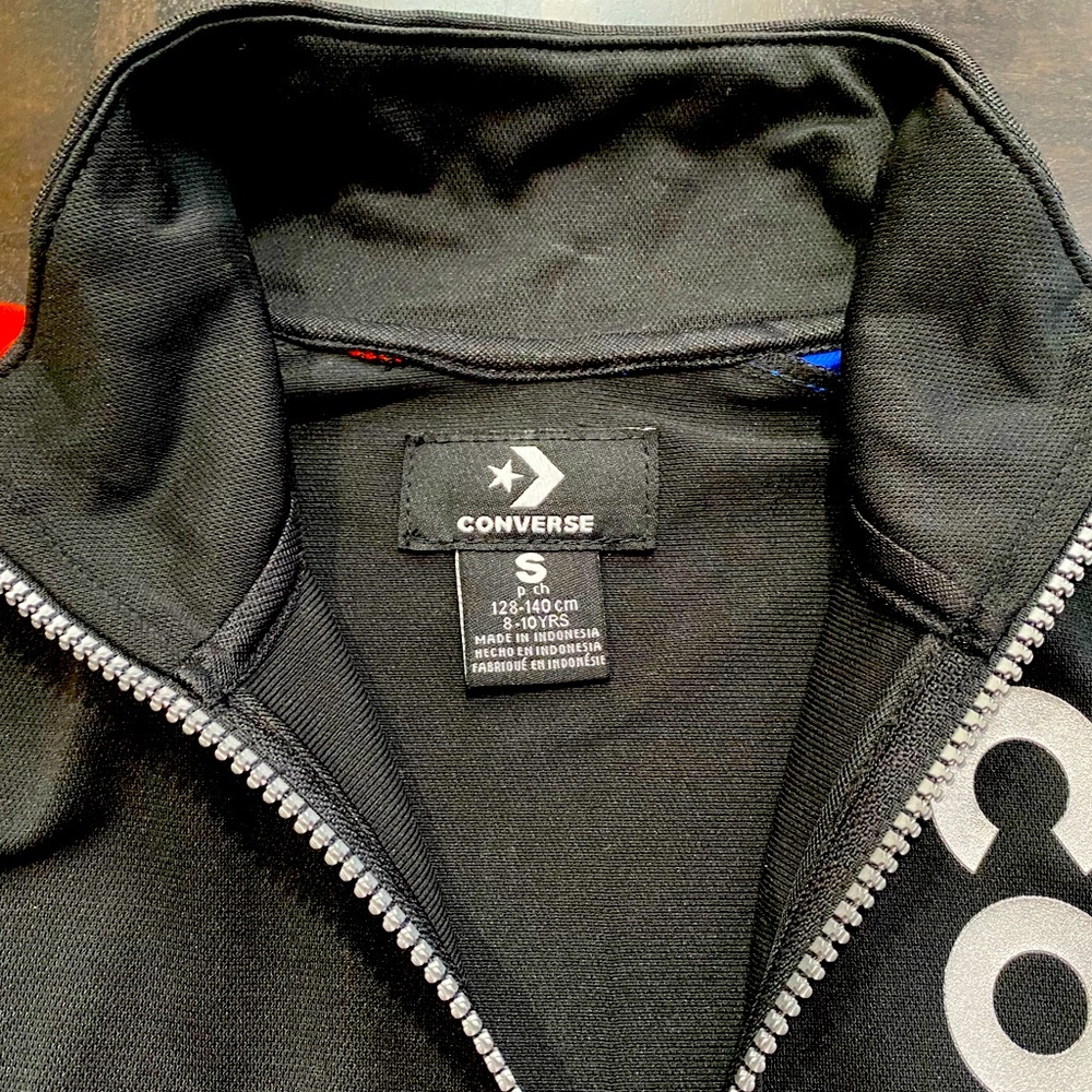 BOYS BLACK LOGO ZIP-UP TRACK JACKET SIZE - Picture 6 of 10